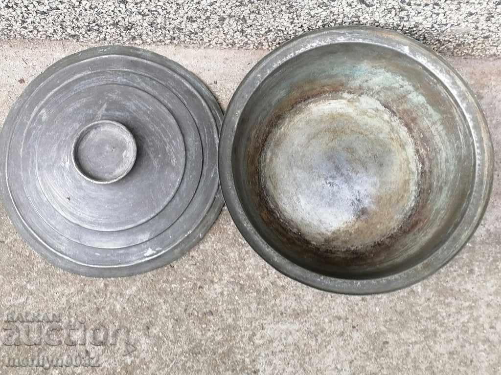 Delivery of Copper pot with lid copper copper container boiler bass Delivery of Copper pot with lid copper copper container boiler bass