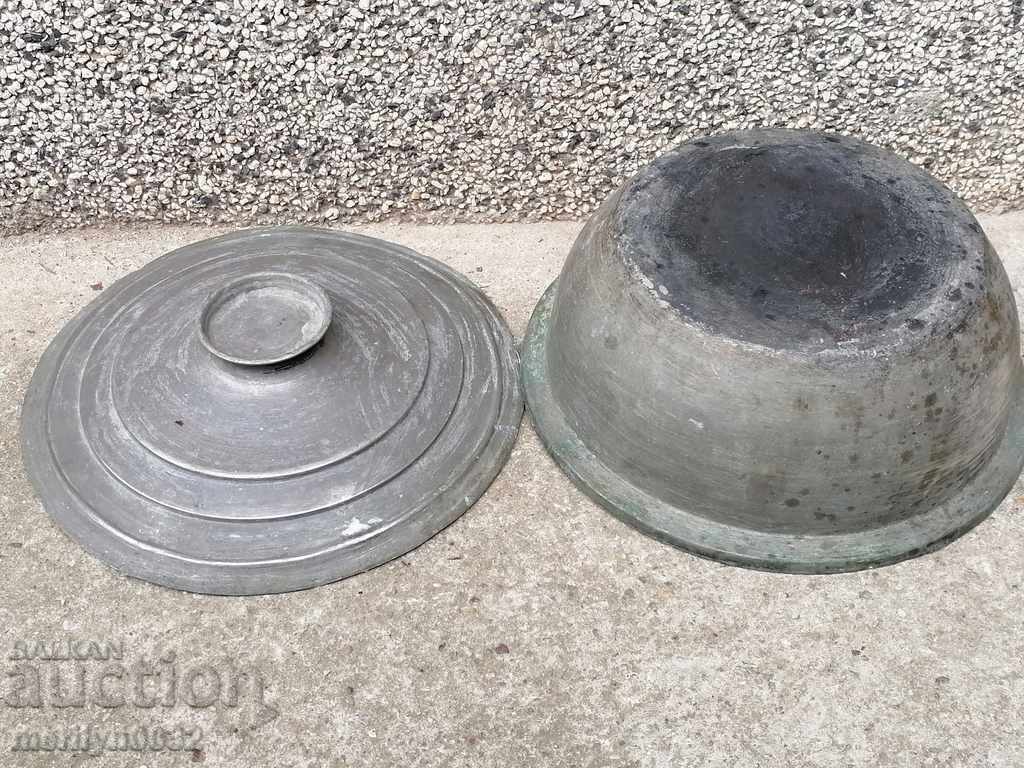 Copper pot with lid copper copper container boiler bass - 5 Copper pot with lid copper copper container boiler bass - 5