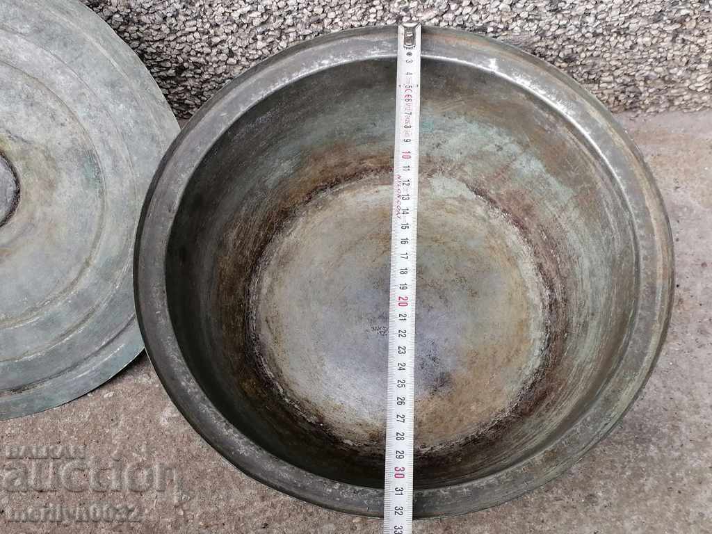 Copper pot with lid copper copper container boiler bass - 6 Copper pot with lid copper copper container boiler bass - 6