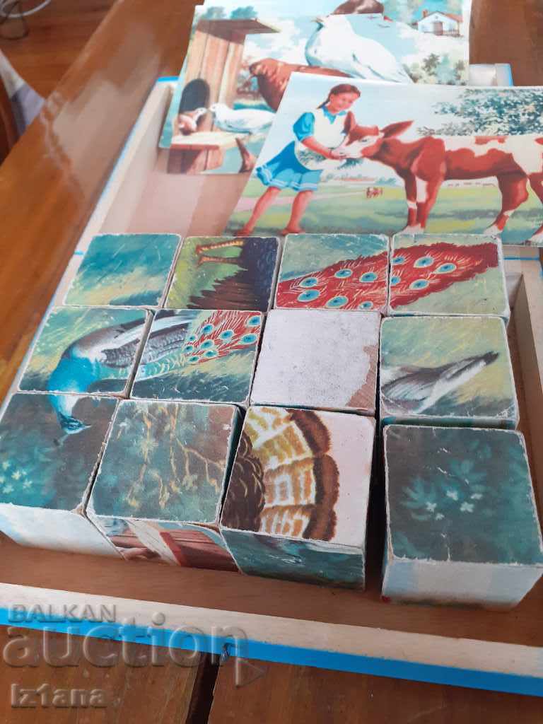 Delivery of An old childish game with cubes Delivery of An old childish game with cubes