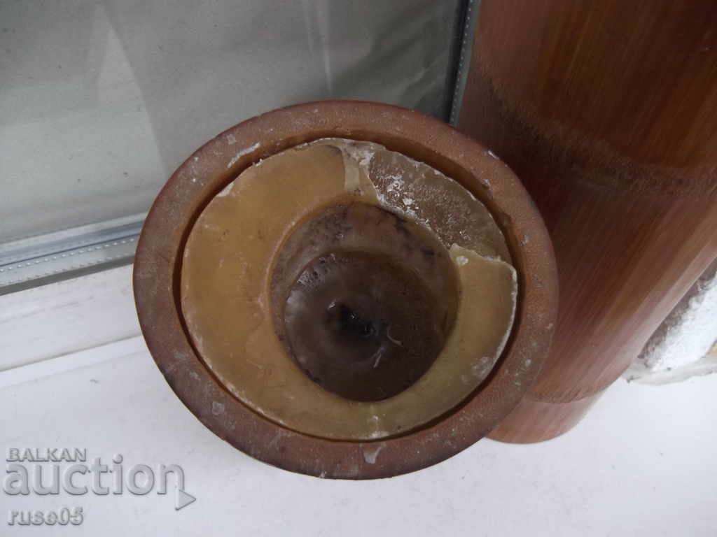 Auction Set of candlestick and vase for dried bamboo flowers Auction Set of candlestick and vase for dried bamboo flowers