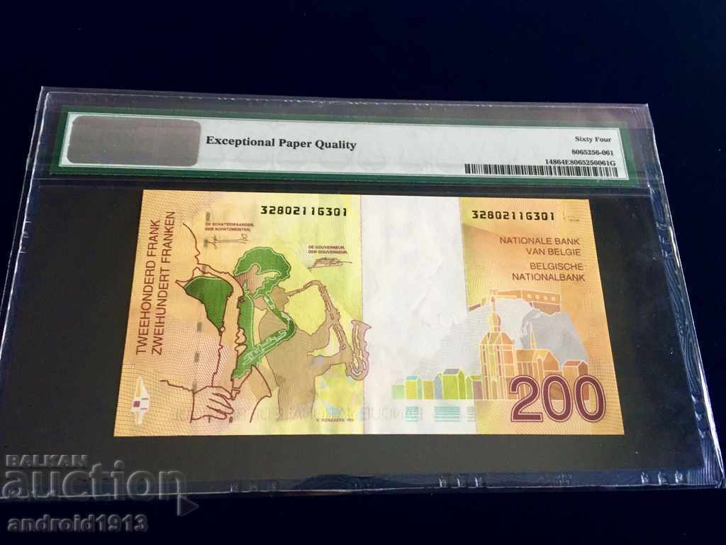 BELGIUM - 200 FRANCS 1995, P148, UNC, PMG CERTIFIED with price 149.98 BGN | € 76.68 BELGIUM - 200 FRANCS 1995, P148, UNC, PMG CERTIFIED with price 149.98 BGN | € 76.68