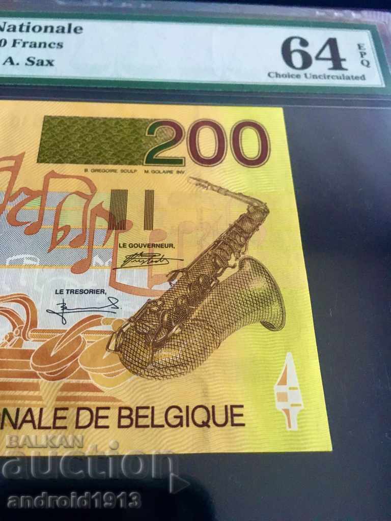 Delivery of BELGIUM - 200 FRANCS 1995, P148, UNC, PMG CERTIFIED Delivery of BELGIUM - 200 FRANCS 1995, P148, UNC, PMG CERTIFIED