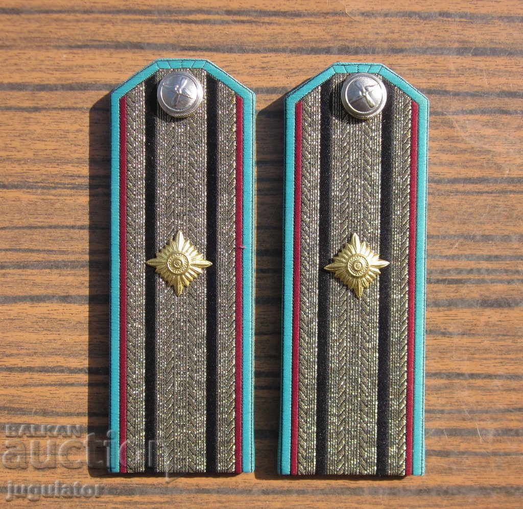set of Bulgarian military Officer epaulets Construction Troops