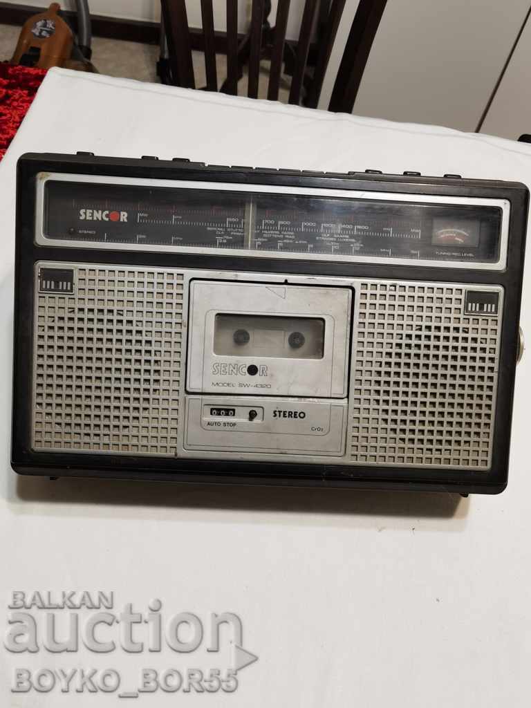 Large Rare Swiss Sencor Radio Cassette Player