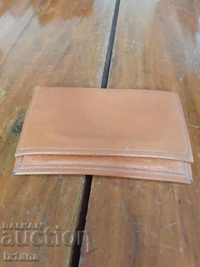 Old leather wallet, purse