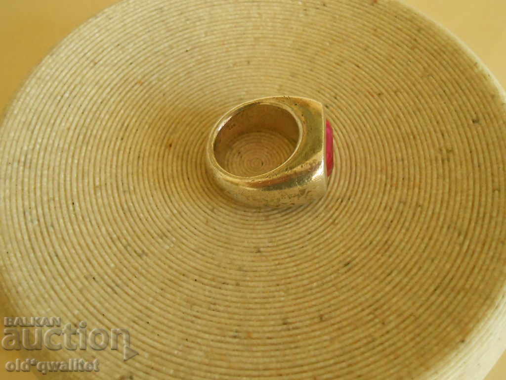 Auction  Ladies silver ring, approx. 35 Silver 925 with Ruby
