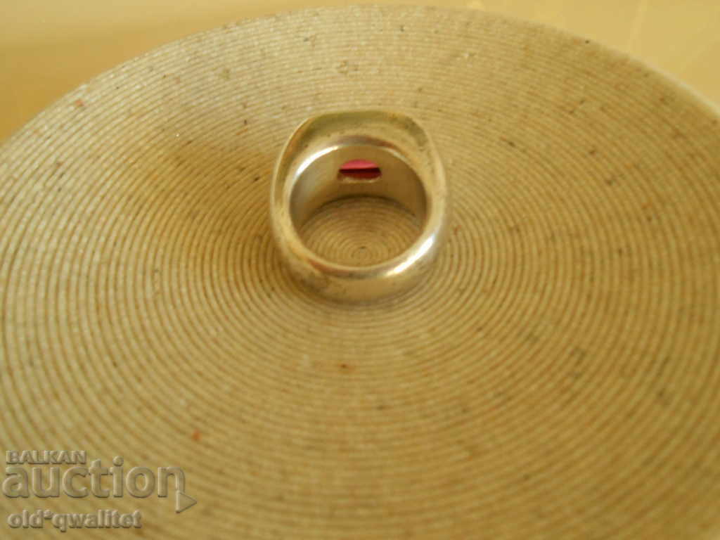 Delivery of Ladies silver ring, approx. 35 Silver 925 with Ruby