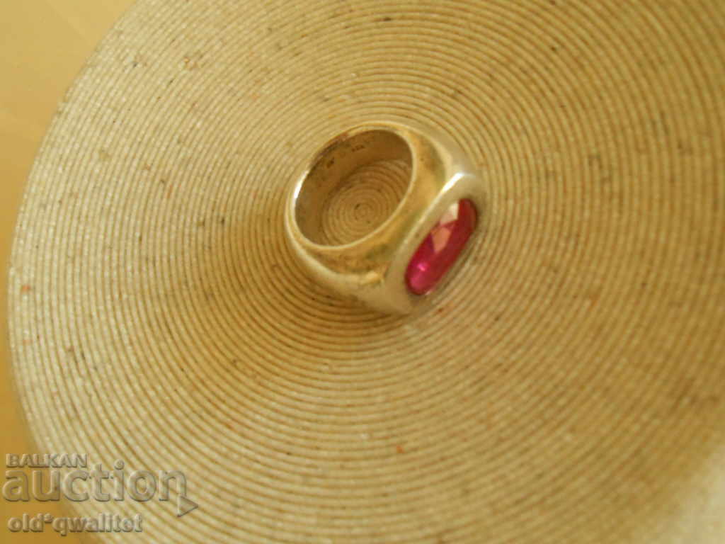 Ladies silver ring, approx. 35 Silver 925 with Ruby - 5