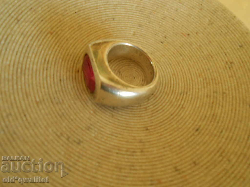 Ladies silver ring, approx. 35 Silver 925 with Ruby - 6