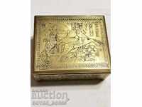 Υπέροχο χάλκινο αρχαίο αιγυπτιακό κουτί 19ου αιώνα