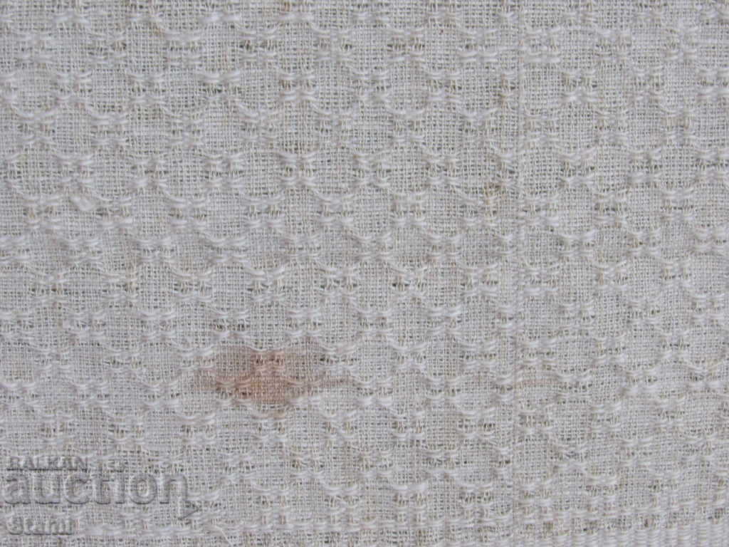 Auction Handmade cotton towel from the 40s of the XX century 69/46 cm Auction Handmade cotton towel from the 40s of the XX century 69/46 cm