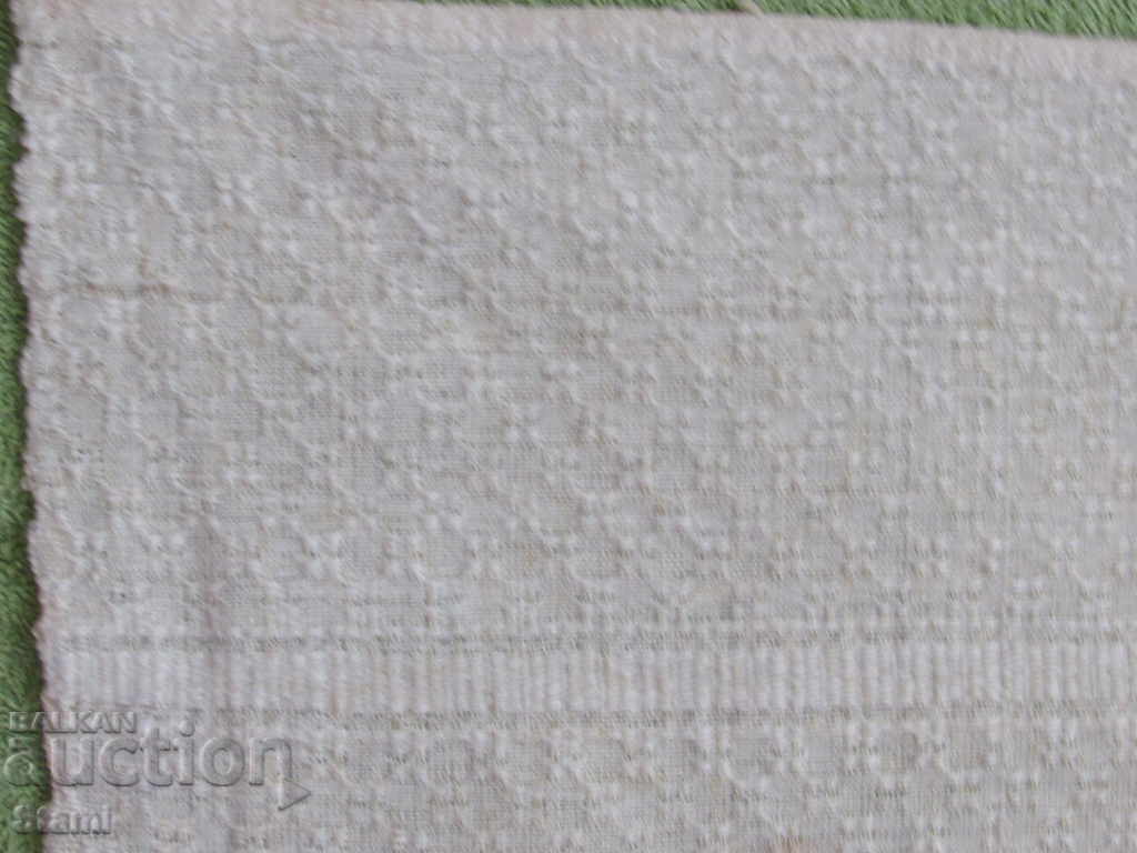 Handmade cotton towel from the 40s of the XX century 69/46 cm