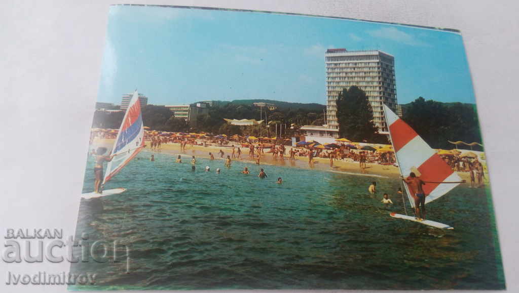 П К Златни пясъци Плажът пред хотел Интернационал 1984