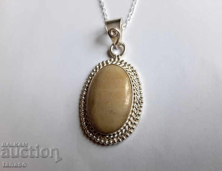 Κολιέ τέχνης από φυσικό ιάσπρο, μενταγιόν, μενταγιόν - 6