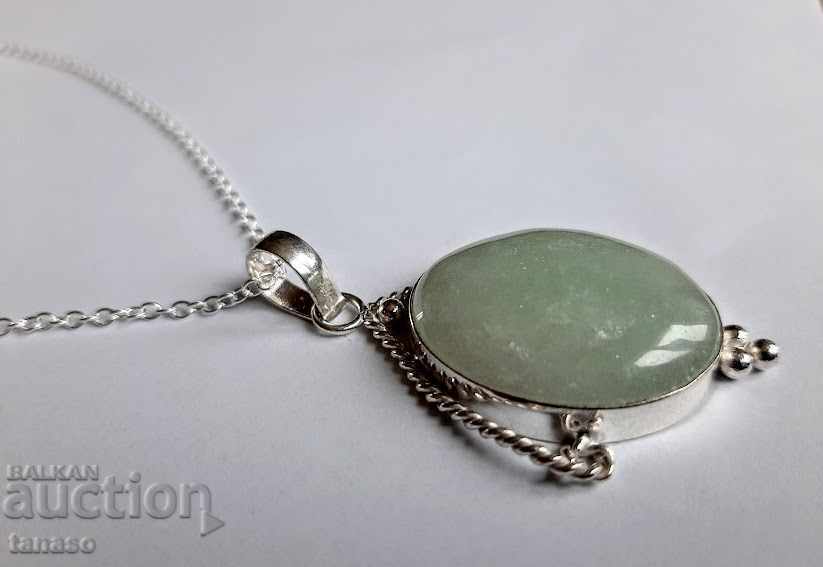 Necklace with natural opal, medallion, pendant with price 25.00 BGN | € 12.78 Necklace with natural opal, medallion, pendant with price 25.00 BGN | € 12.78