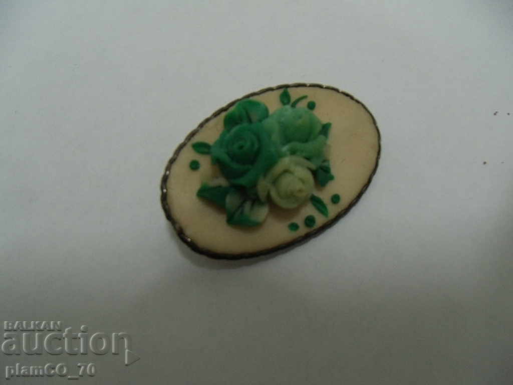 № * 4916 old small brooch - synthetics, metal frame - 5