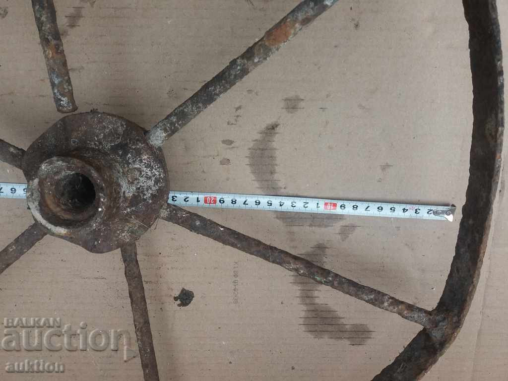 OLD MASSIVE FORGED WHEEL FROM FYTON, TWO WHEEL - 7