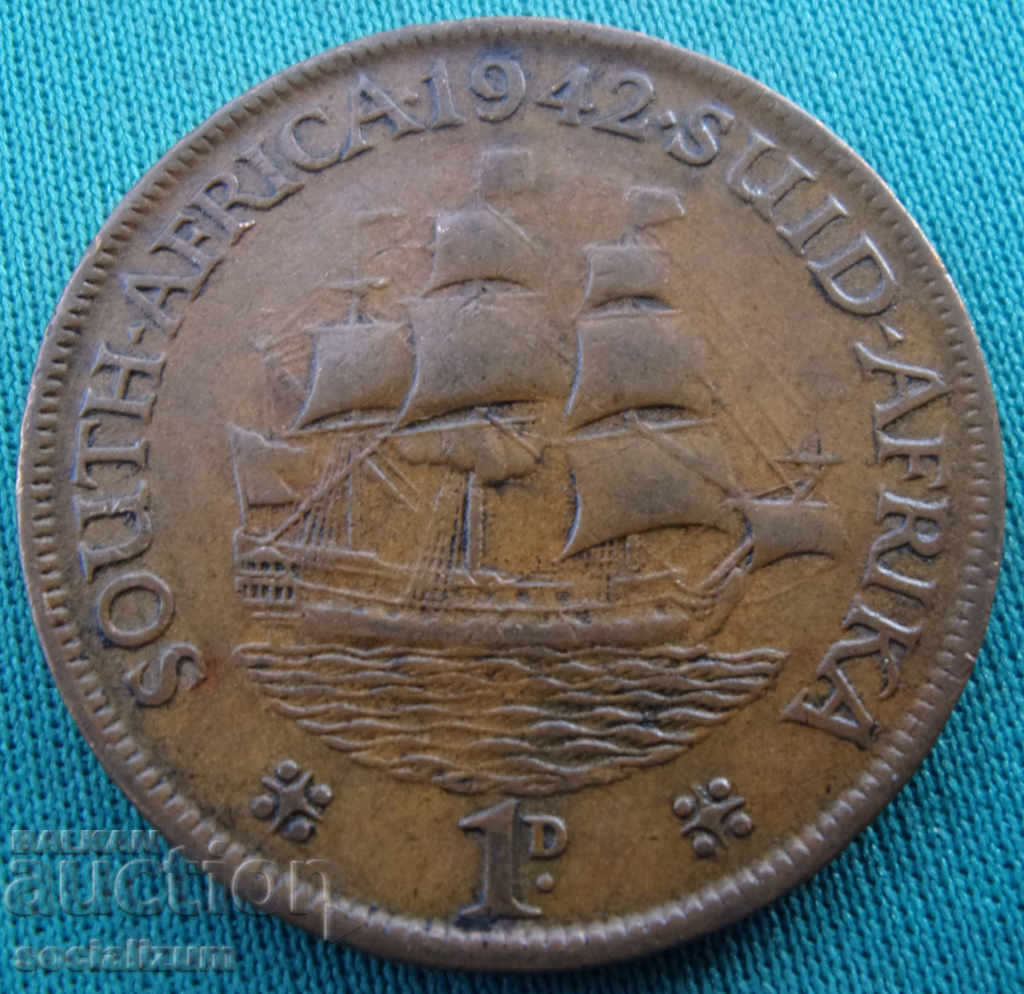 British South Africa 1 Penny 1942 Rare