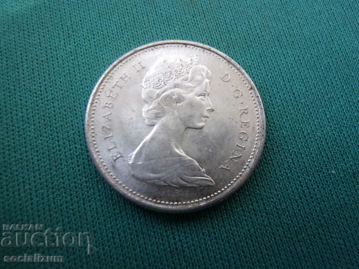Kaнада  25  Цента  1967  UNC  Rare с цена € 10.23 | 20.01 лв.