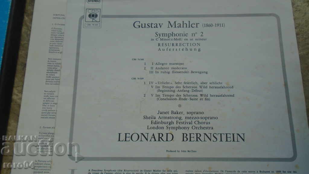 Auction  MAHLER - SYMPHONY NO.2