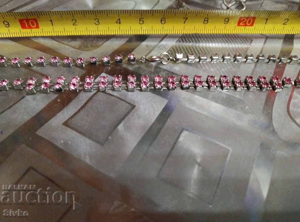 Pink zircon necklace with price 3.39 BGN | € 1.73 Pink zircon necklace with price 3.39 BGN | € 1.73