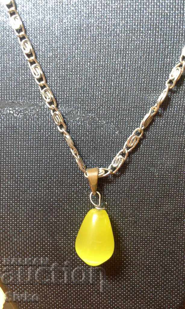 Pendant Necklace with Yellow Stone with price 1.09 BGN | € 0.56 Pendant Necklace with Yellow Stone with price 1.09 BGN | € 0.56