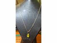 Κολιέ με μενταγιόν κίτρινο πέτρα