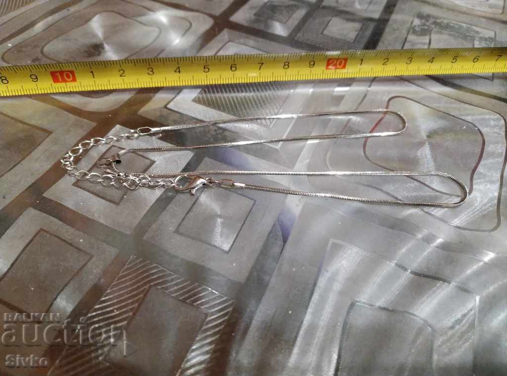 Silver-plated chain 1 with price 2.69 BGN | € 1.38