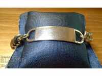 Brățară cu lanț și plăcuță pentru inscripție