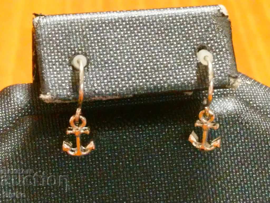 Small silver-plated anchor earrings Small silver-plated anchor earrings
