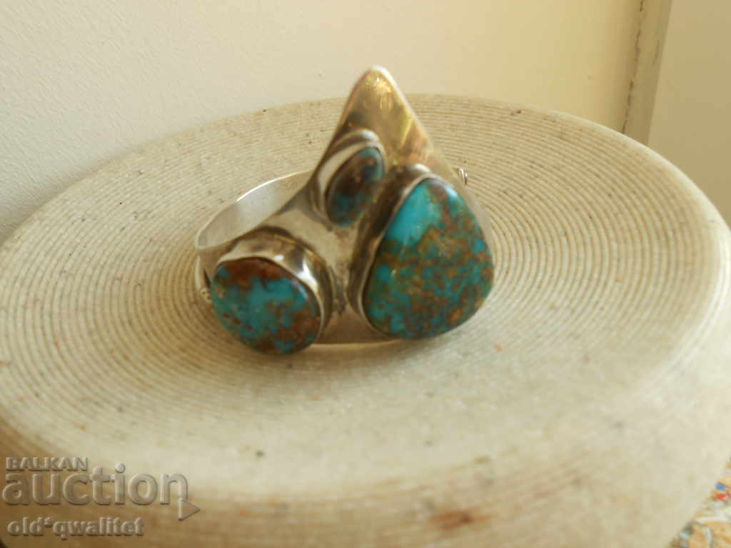 Unique Silver Bracelet, Silver 925 and Turquoise, Tom Wiletto with price 800.00 BGN | € 409.03 Unique Silver Bracelet, Silver 925 and Turquoise, Tom Wiletto with price 800.00 BGN | € 409.03