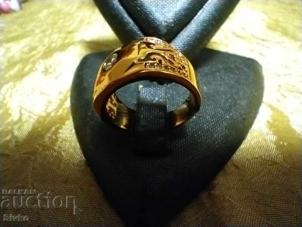 Пръстен циркон позлата с цена 6.99 лв. | € 3.57 Пръстен циркон позлата с цена 6.99 лв. | € 3.57