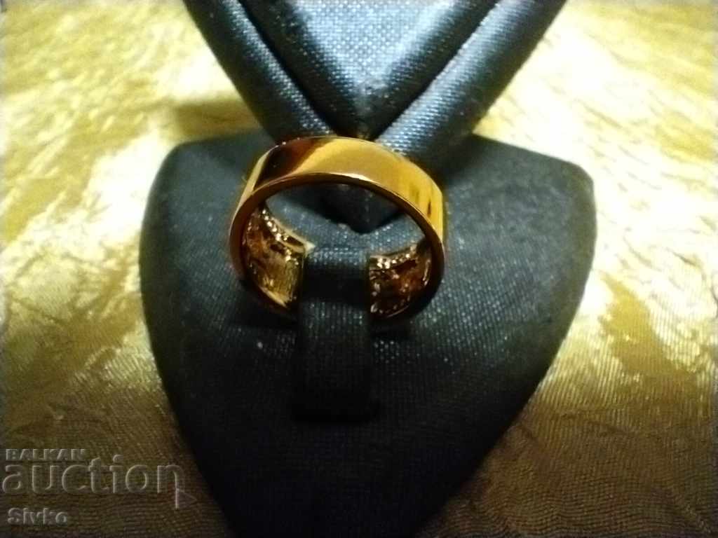 Аукцион Пръстен циркон позлата Аукцион Пръстен циркон позлата