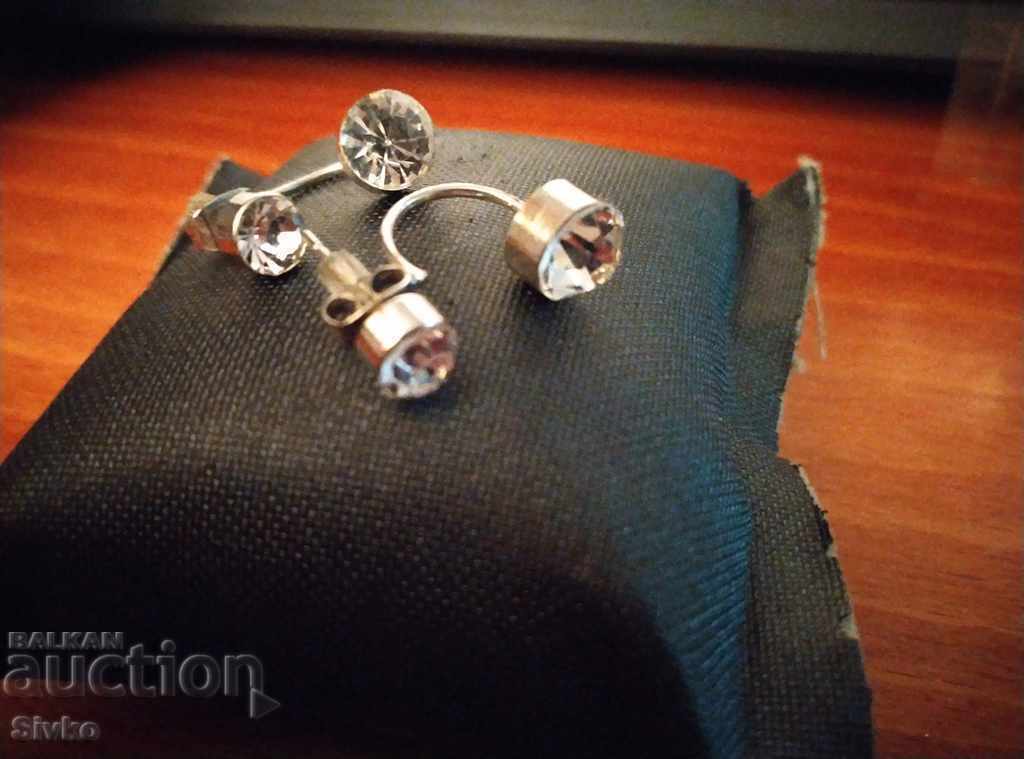 White crystal earrings with price 2.39 BGN | € 1.22 White crystal earrings with price 2.39 BGN | € 1.22