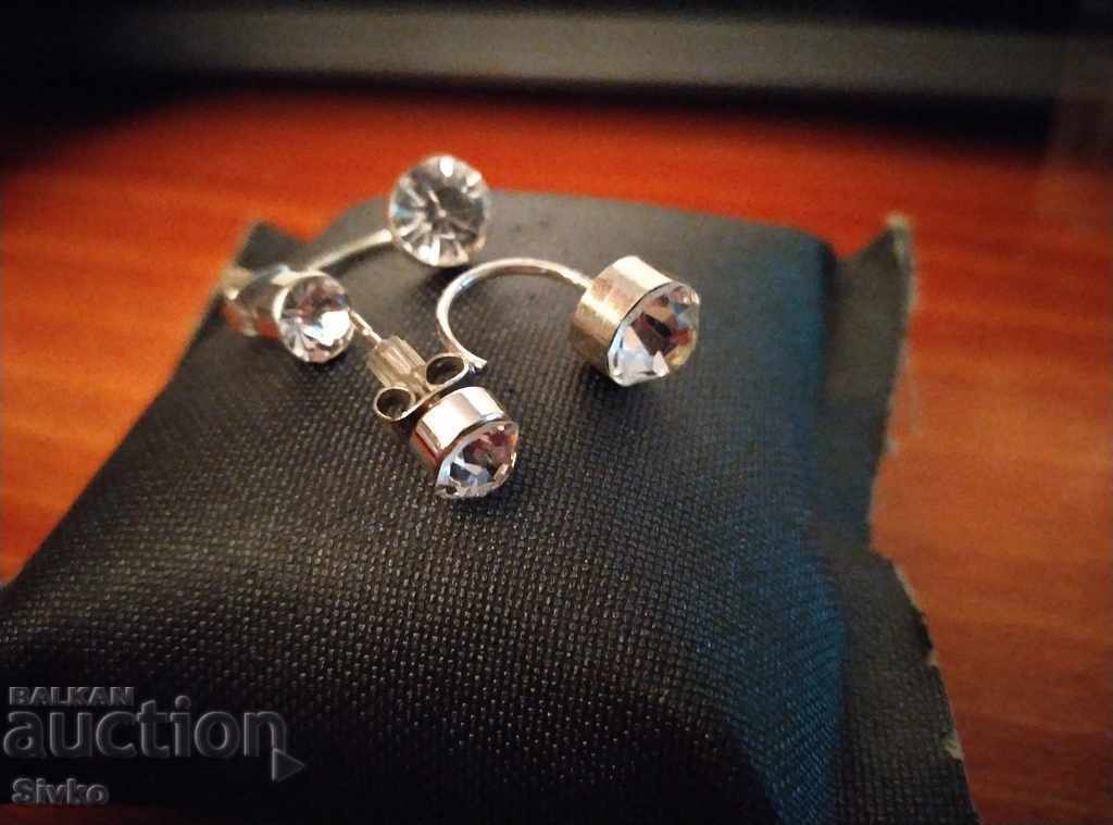 Auction White crystal earrings Auction White crystal earrings