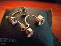 Cercei cu cristale albe