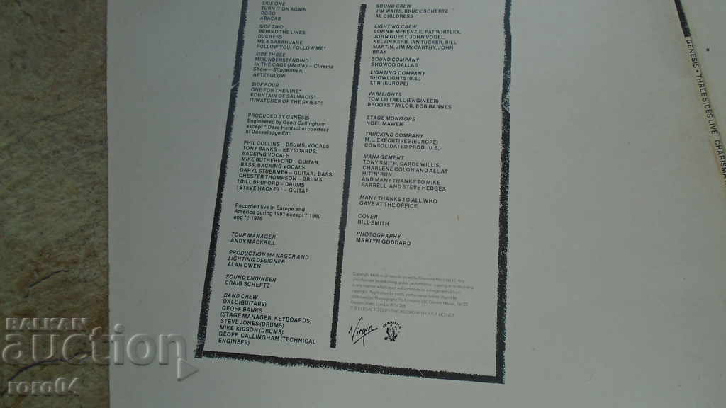 Auction  GENESIS - THREE SIDE LIVE