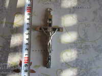 German religious cross crucifix wood and steel 1