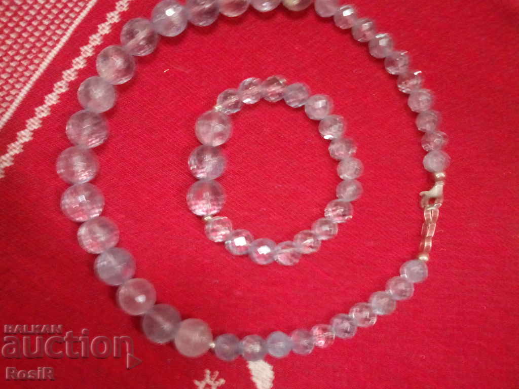 NATURAL AQUAMARINE SET WITH SILVER ELEMENTS with price 62.00 BGN | € 31.70 NATURAL AQUAMARINE SET WITH SILVER ELEMENTS with price 62.00 BGN | € 31.70
