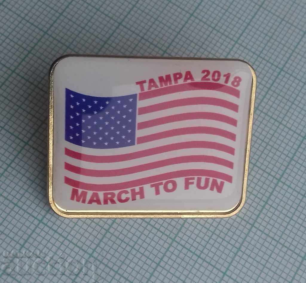 9073 Badges - Tampa 2018 - USA with price 1.50 BGN | € 0.77