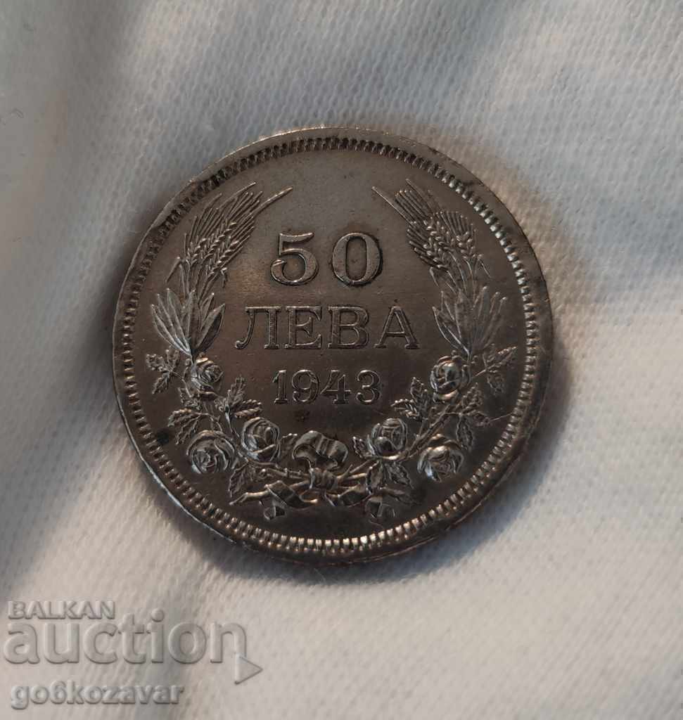 Bulgaria 50 BGN 1943 Moneda de top! K#111