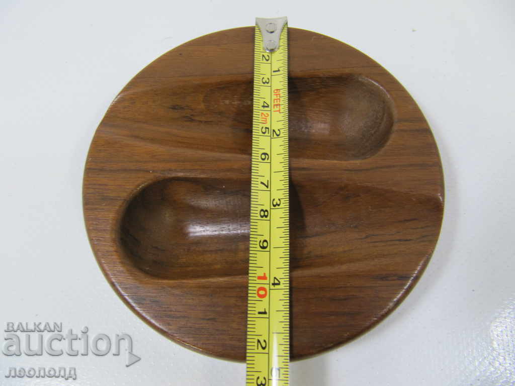 OLD RETRO WOODEN STAND FOR TWO PIPES - 6