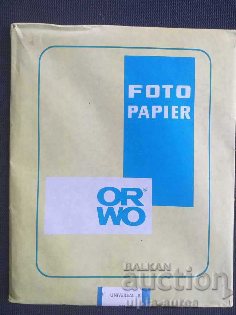 ORWO Photography 30/24 cm. 10 pieces Photo paper