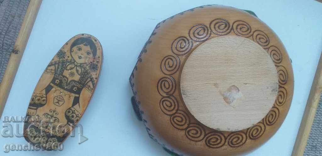 RETRO wooden large plate, tray, bowl and brush with price € 21.00 | 41.07 BGN