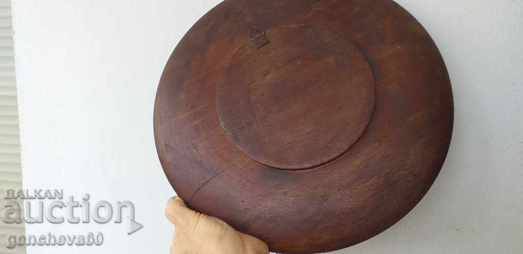 RETRO wooden large plate, tray, bowl and brush - 5