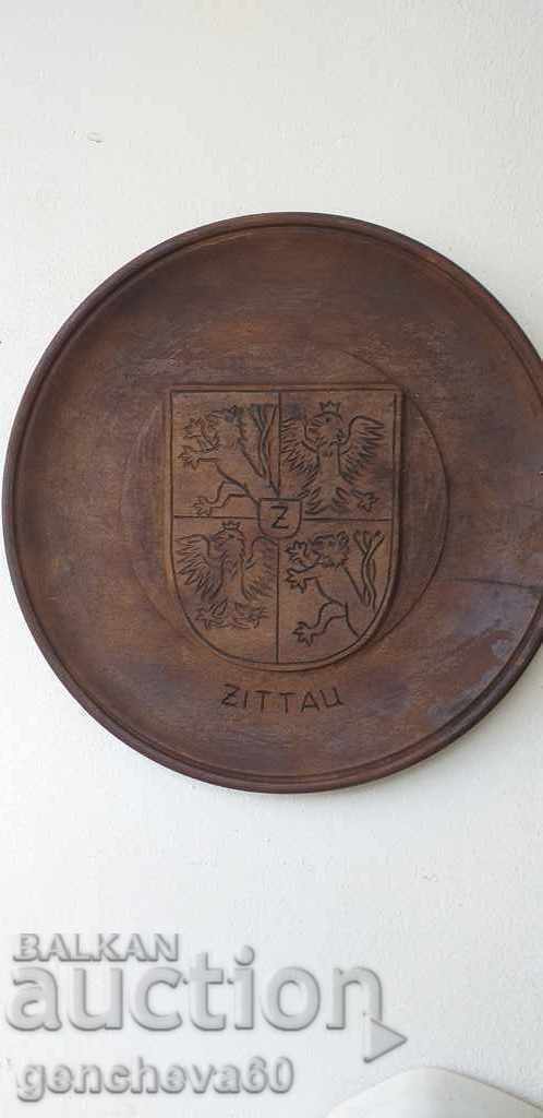 RETRO wooden large plate, tray, bowl and brush - 7