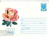 NOT USED MAIL ENVELOPE ROSE FLOWERS 1984 5 pcs