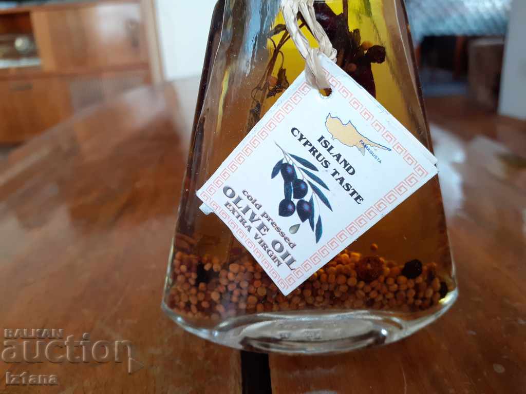 Old bottle of olive oil with price 10.00 BGN | € 5.11 Old bottle of olive oil with price 10.00 BGN | € 5.11