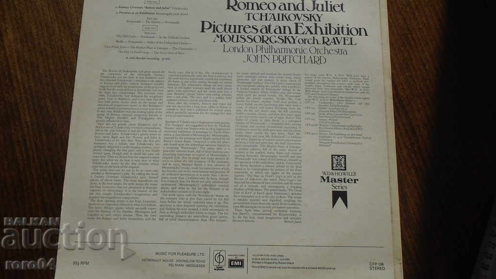 Livrarea TCHAIKOVSKY - Romeo și Julieta